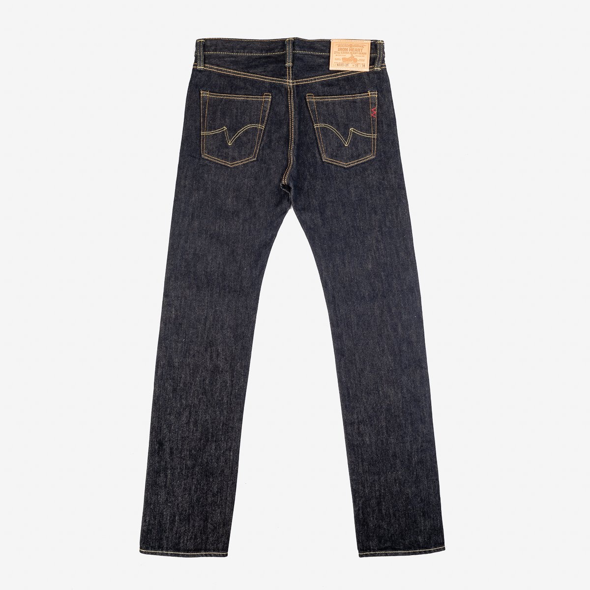 IH-666S-21 21oz Selvedge Denim Slim Straight Cut Jeans - Indigo - 5