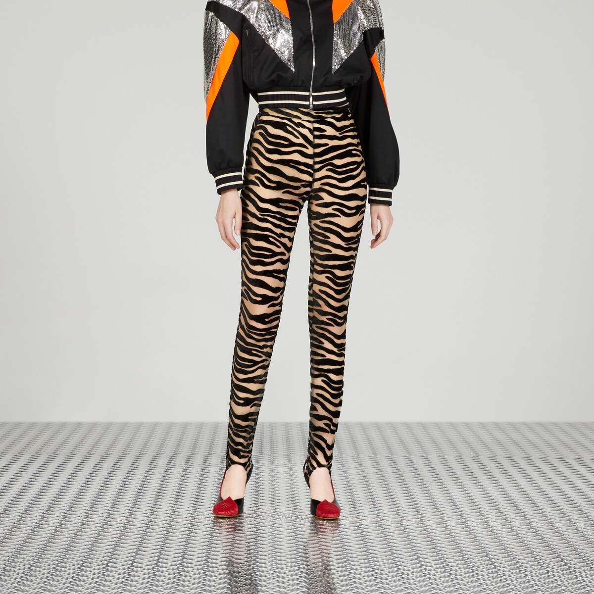 Technical jersey zebra print legging - 6
