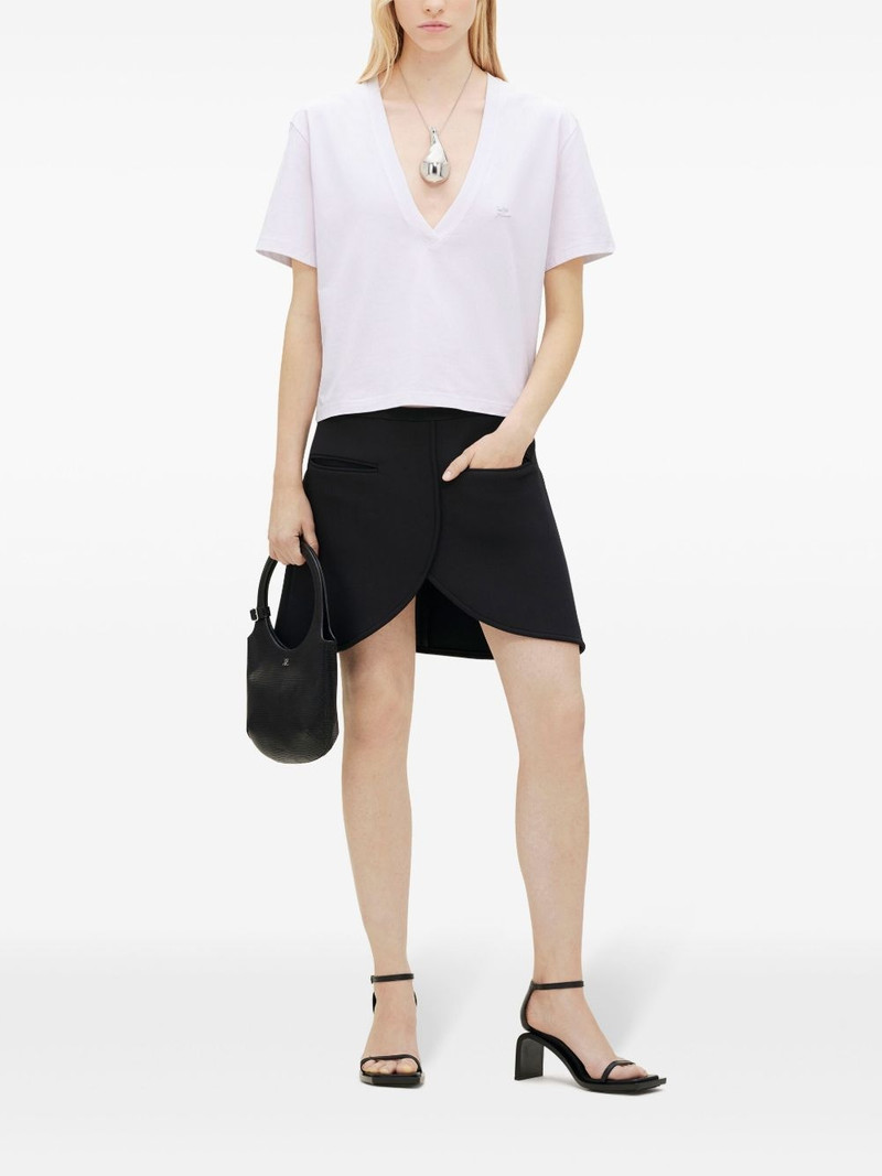 courrèges logo-appliqué cropped T-shirt outlook