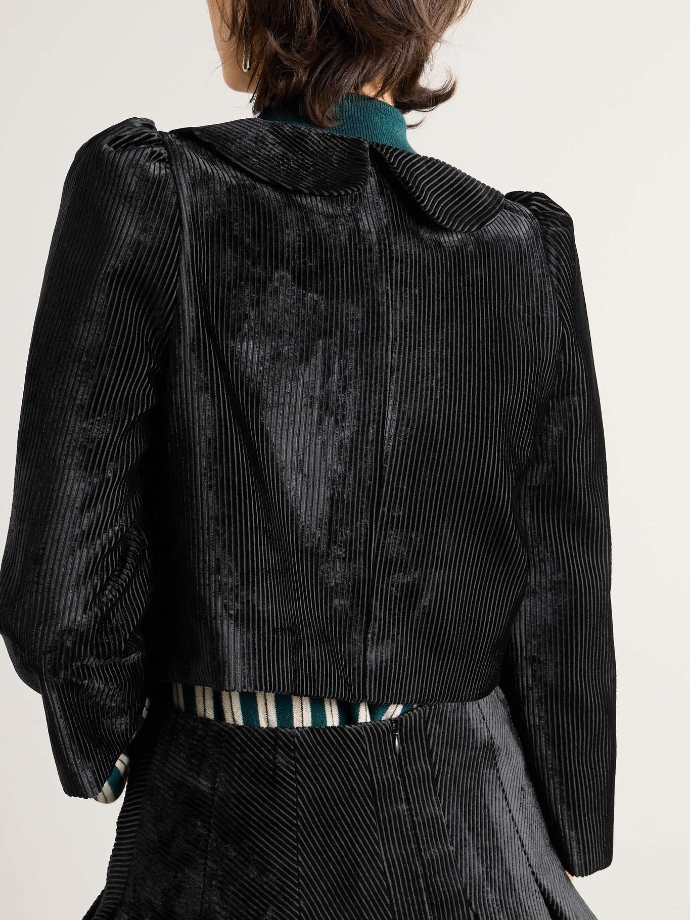 Cropped corduroy jacket - 4