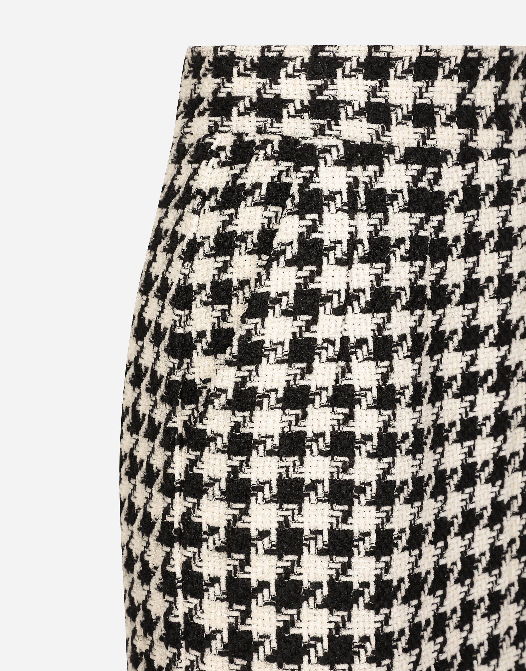 Long macro-houndstooth skirt - 5