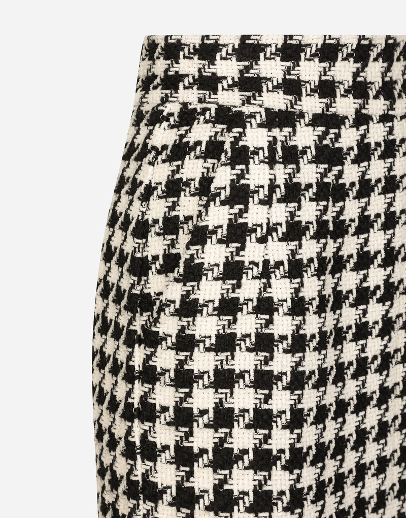 Long macro-houndstooth skirt 5