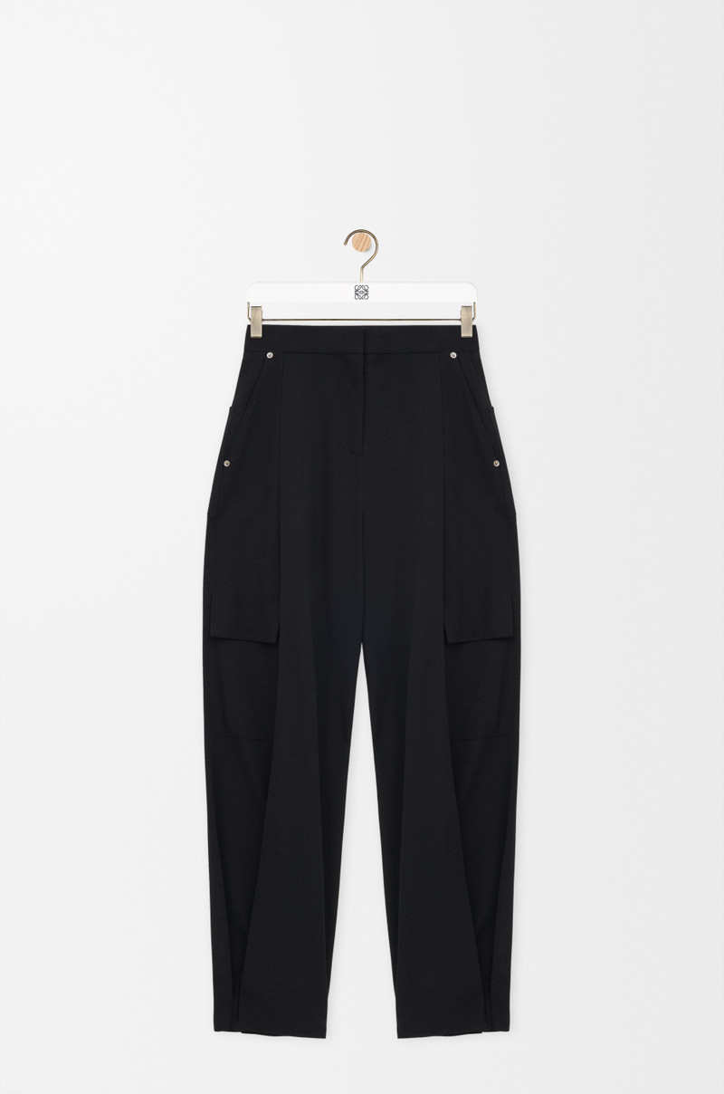 Cargo trousers in wool 1