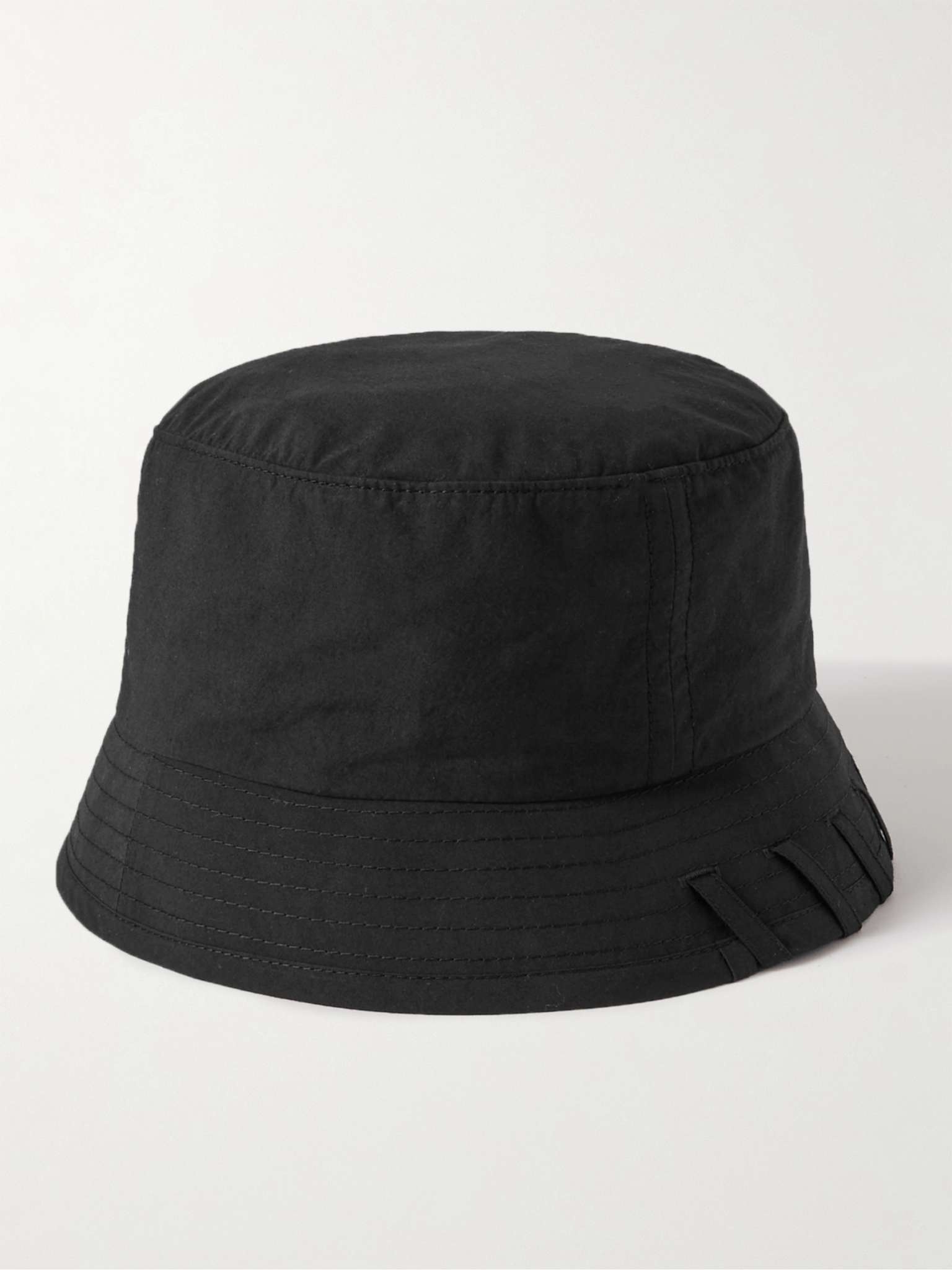Lace-Up Cotton-Shell Bucket Hat - 6