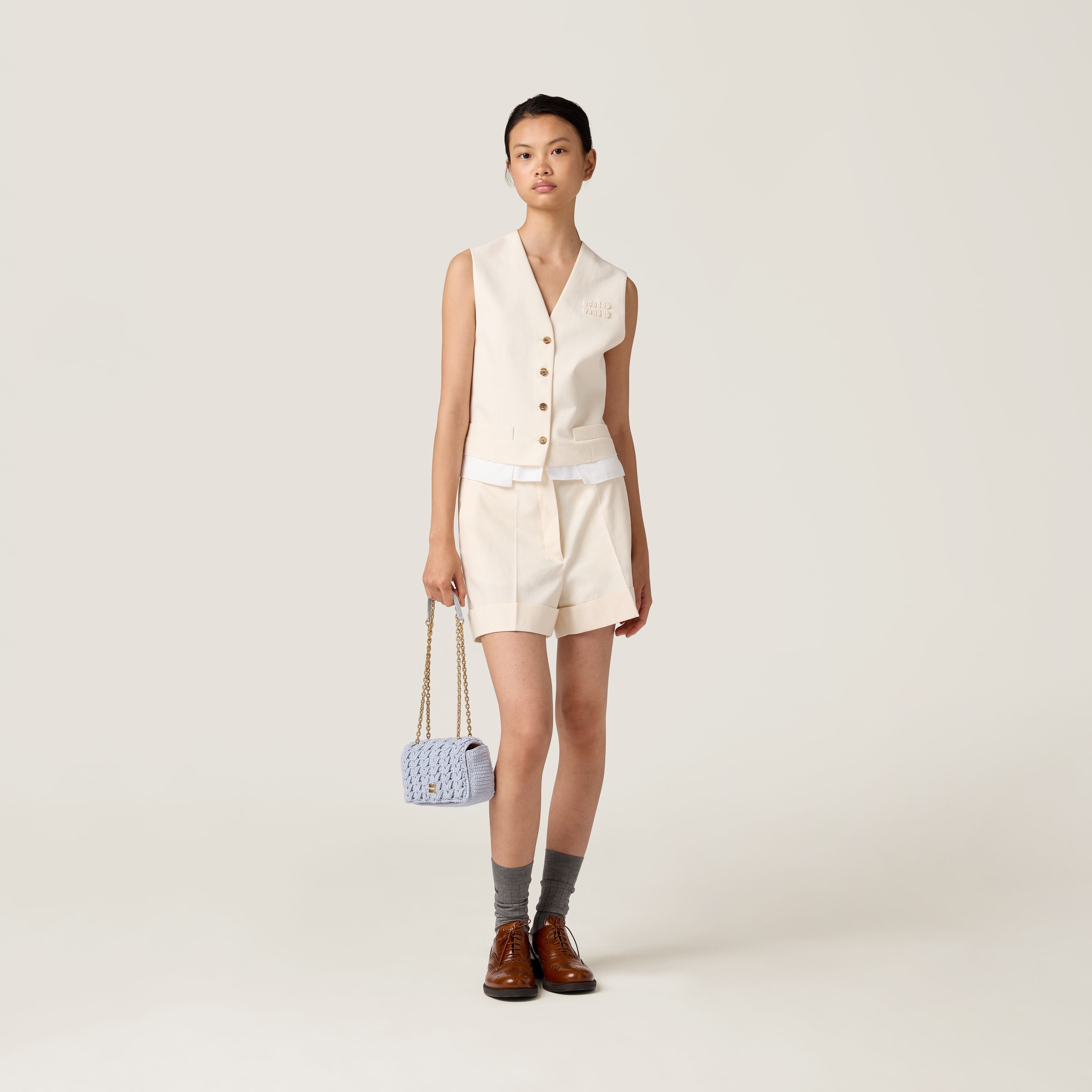 Cotton cable-knit mini-bag - 5