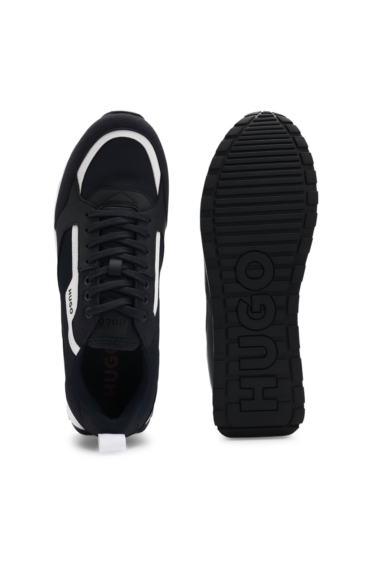 MIXED-MATERIAL TRAINERS WITH BRANDED ACCENTS - 4