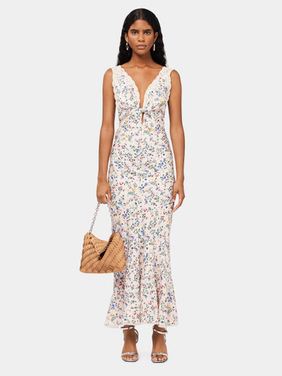Paco Rabanne MAXI FLORAL-PRINTED BEIGE DRESS outlook