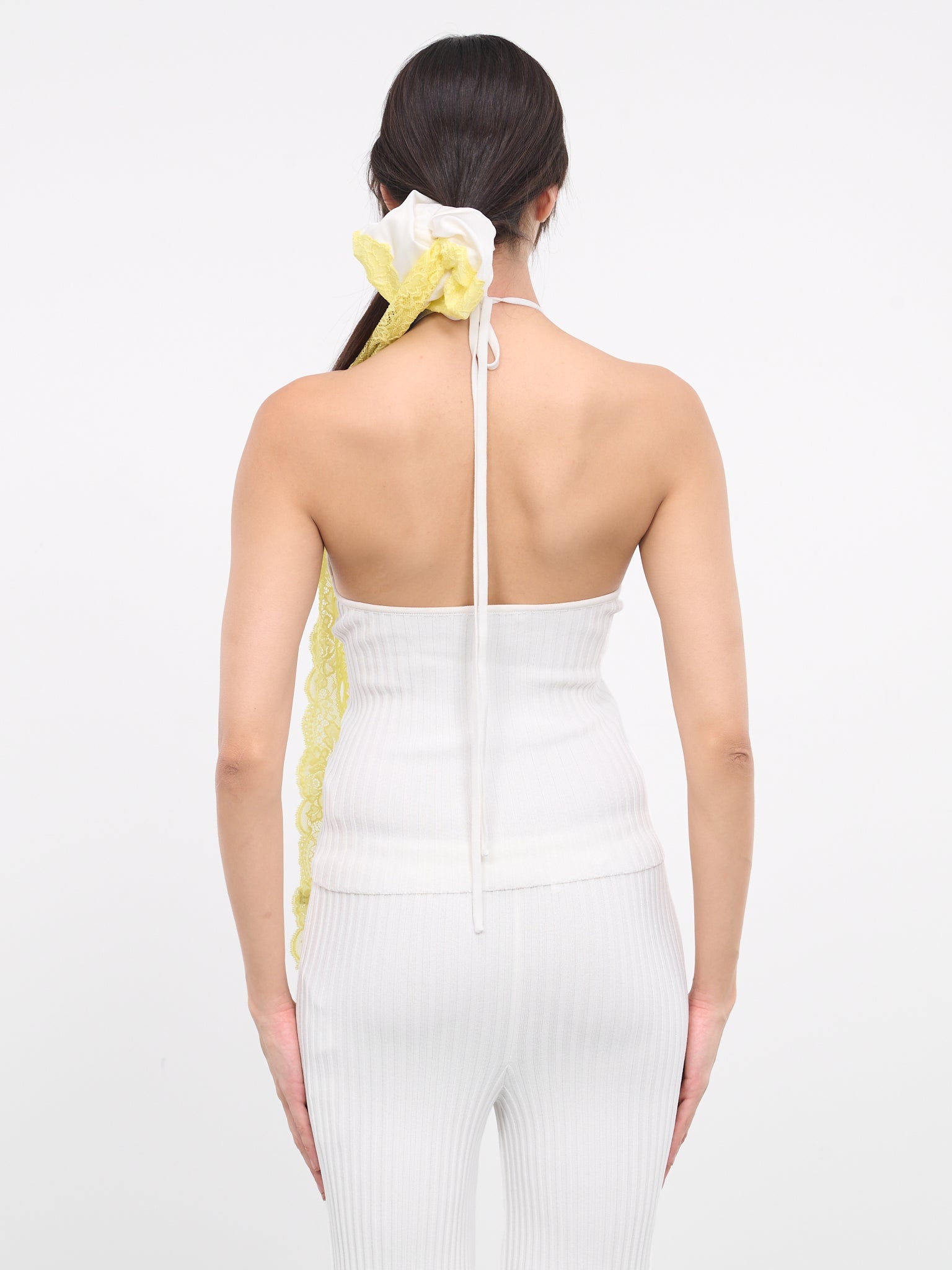 Lace Trim Halterneck Top - 3