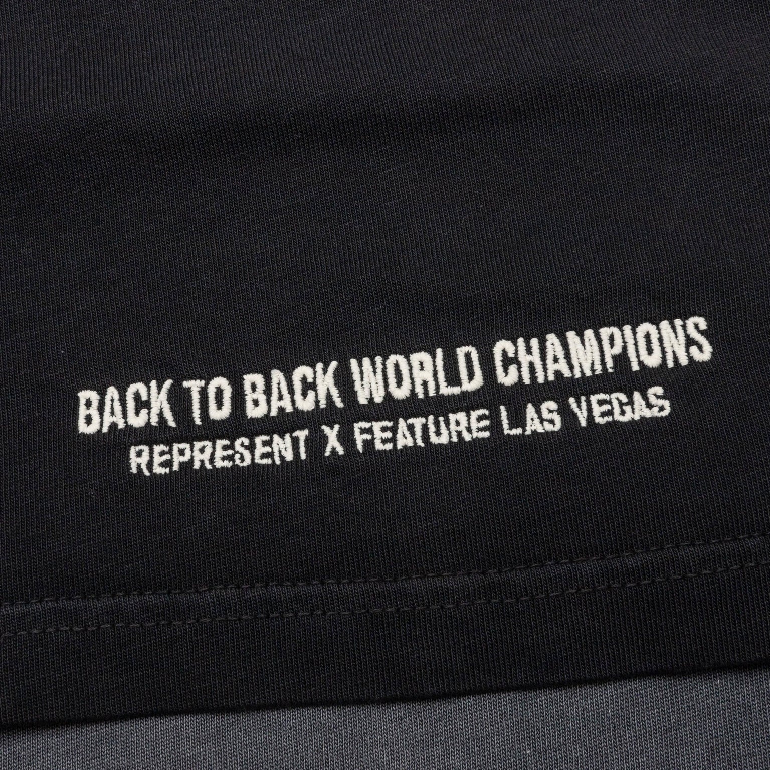 FEATURE X REPRESENT MULTI LOGO T-SHIRT - STAINED BLACK - 6