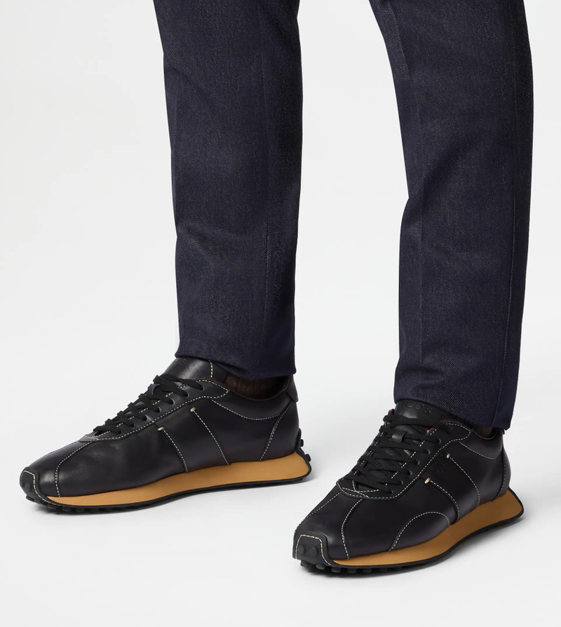 T VINTAGE SNEAKERS IN LEATHER - BLACK 6