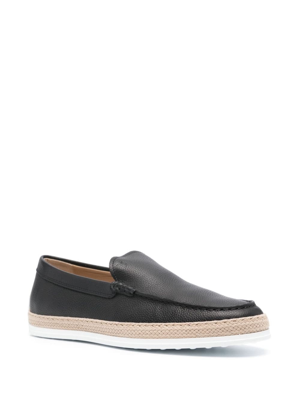 panelled leather loafers - 2