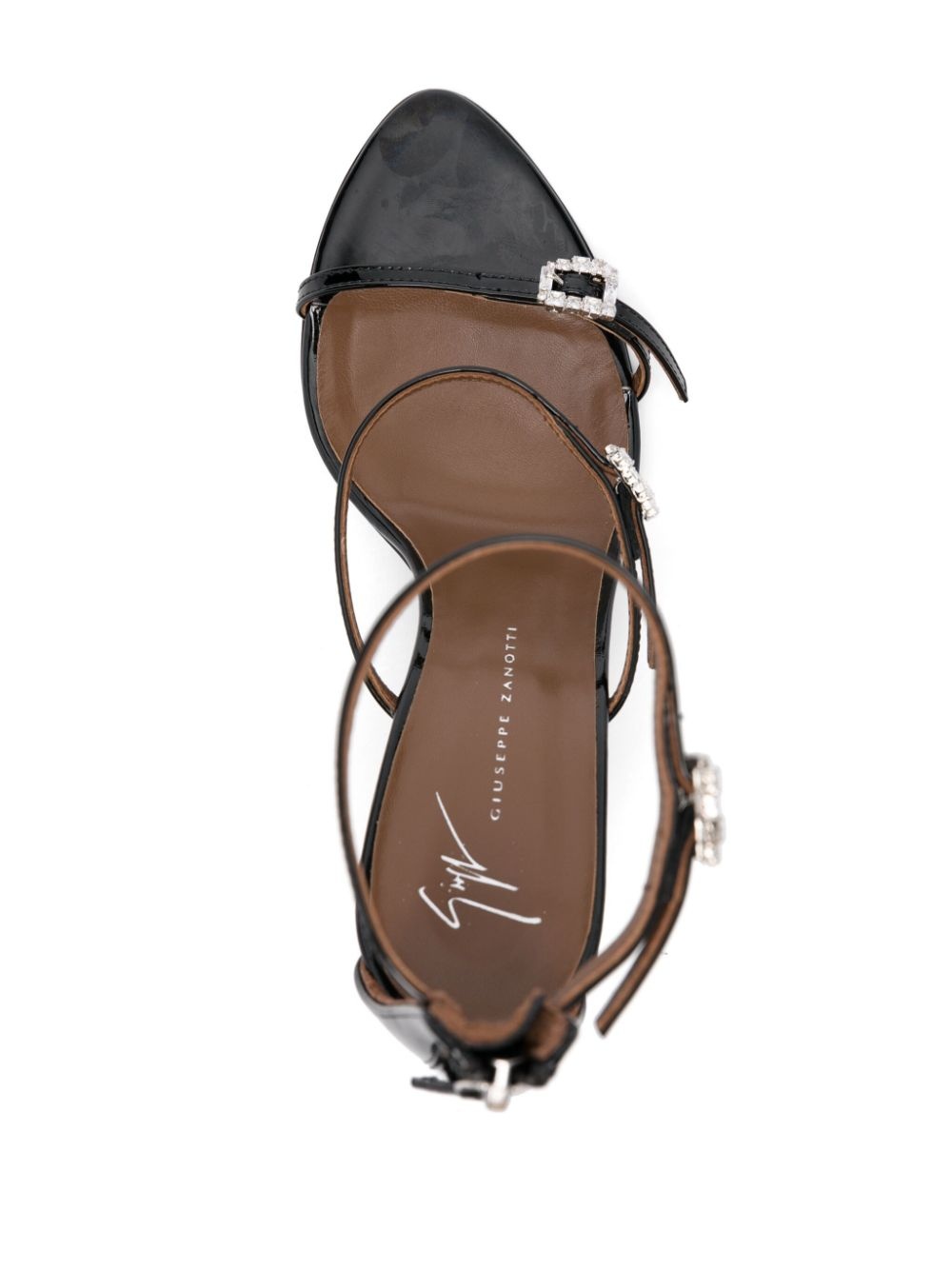 105mm patent-leather sandals - 4