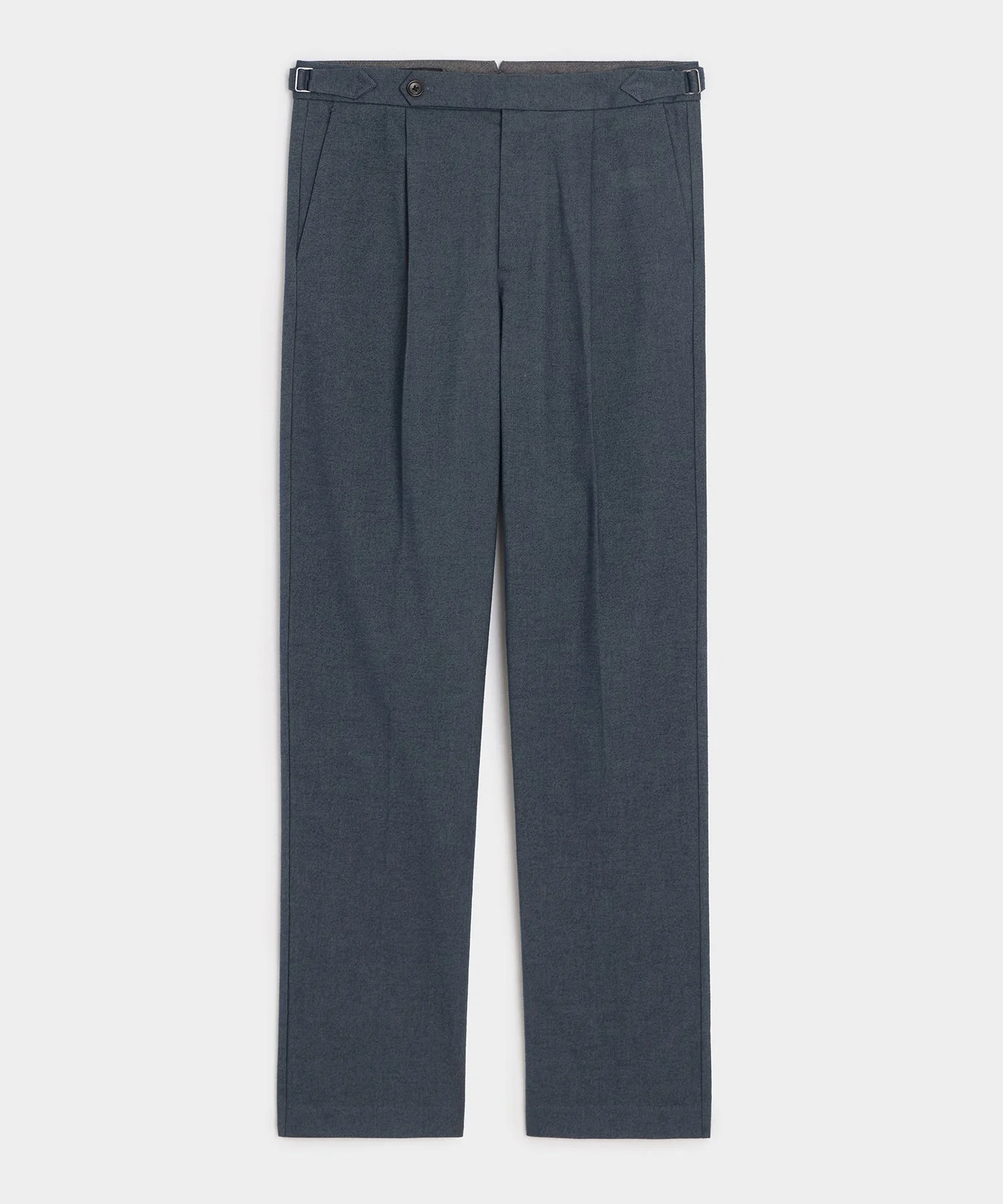 Italian Heathered Cotton Side Tab Trouser - 1