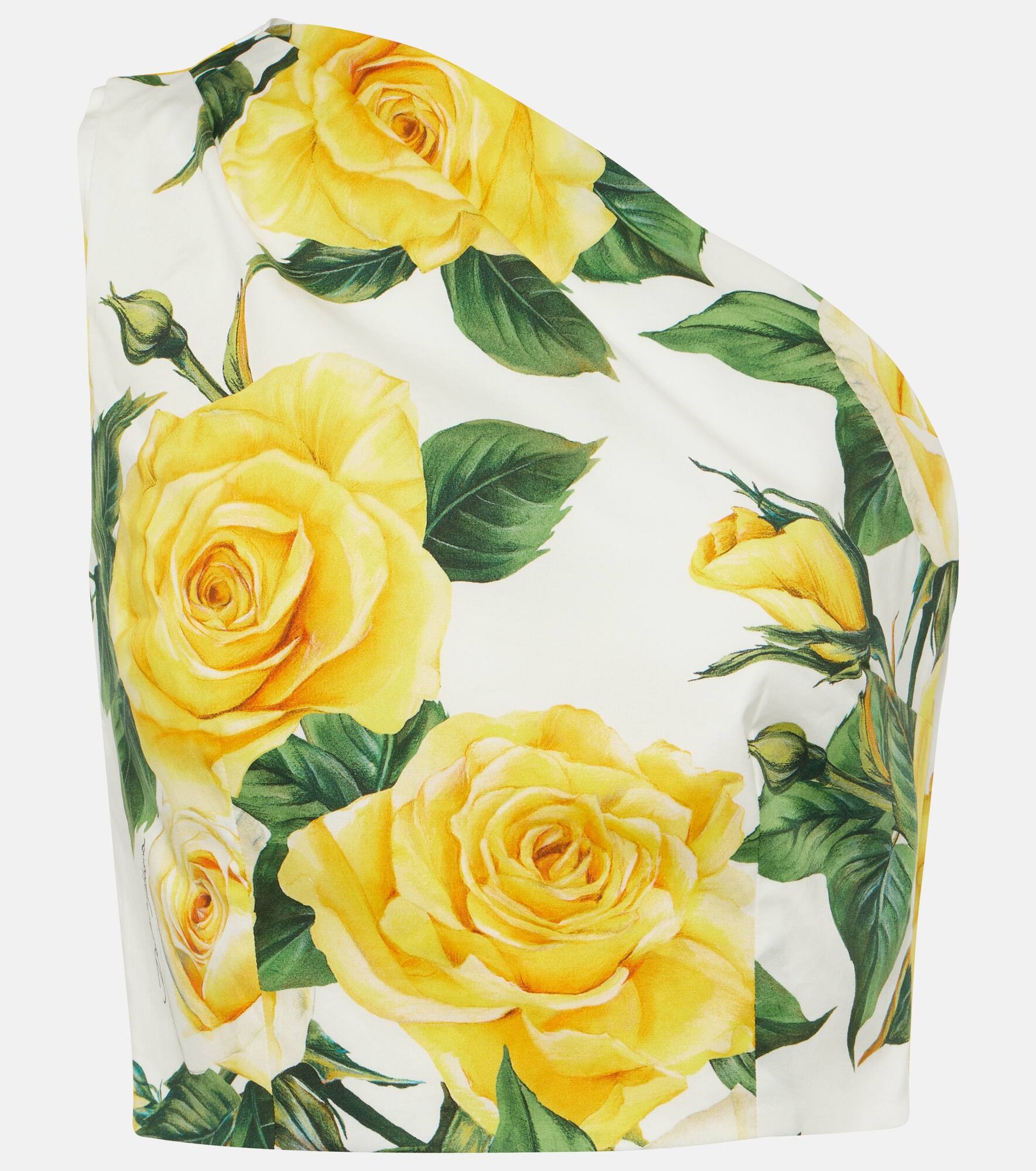 Floral one-shoulder top - 1