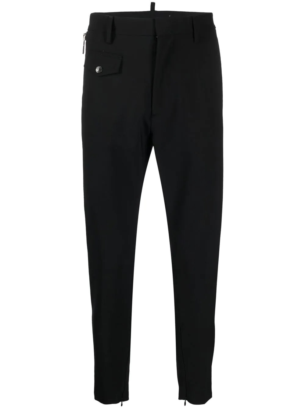 slim-cut tapered cropped trousers - 1