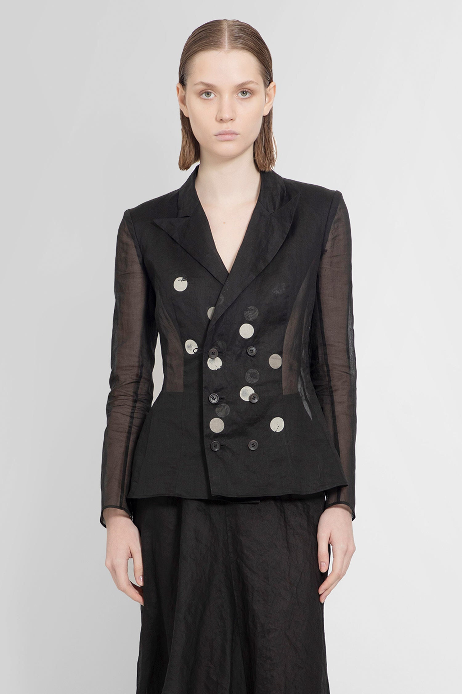 YOHJI YAMAMOTO WOMAN BLACK BLAZERS - 1