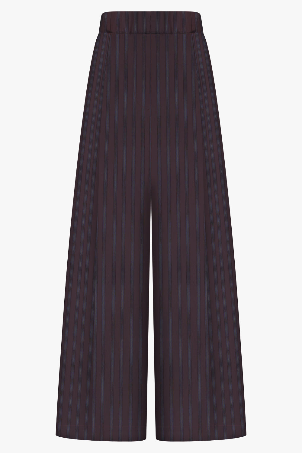 PILA STRIPE WIDE LEG PANT | BURGUNDY - 1
