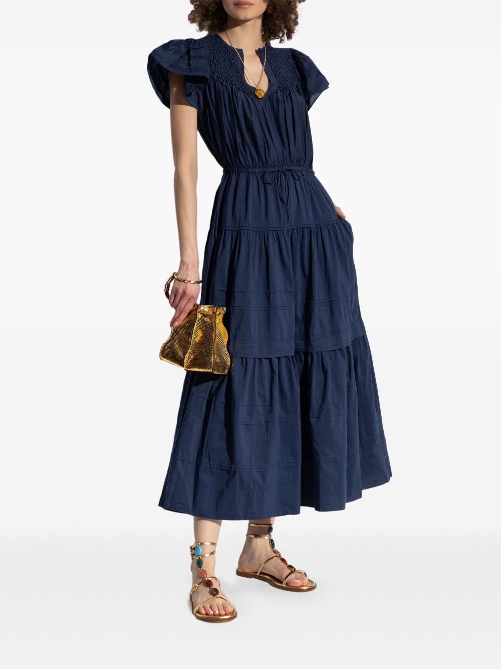 pleated midi dress - 2