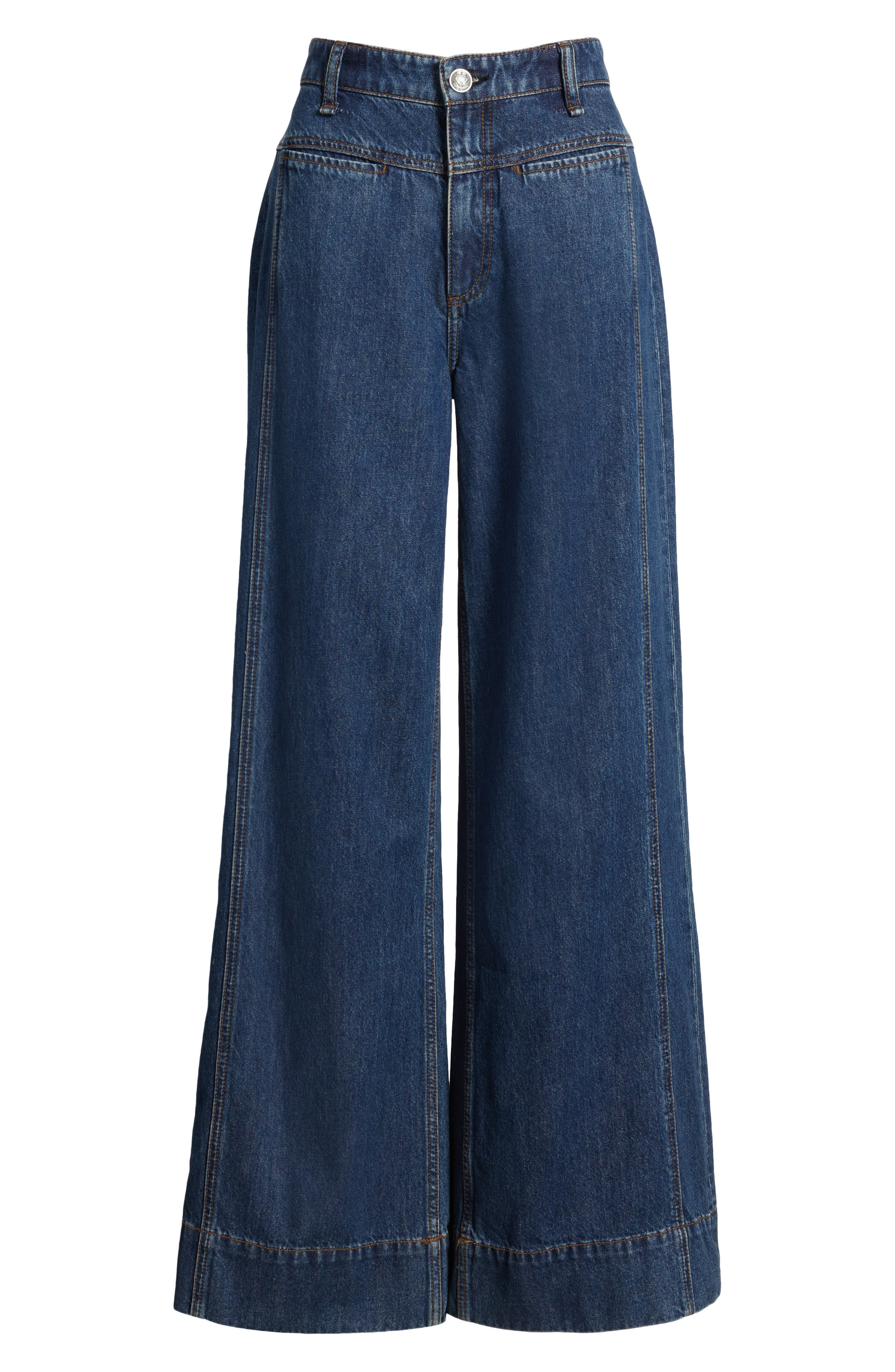rag & bone Selah High Waist Wide Leg Jeans in Kenme at Nordstrom - 5