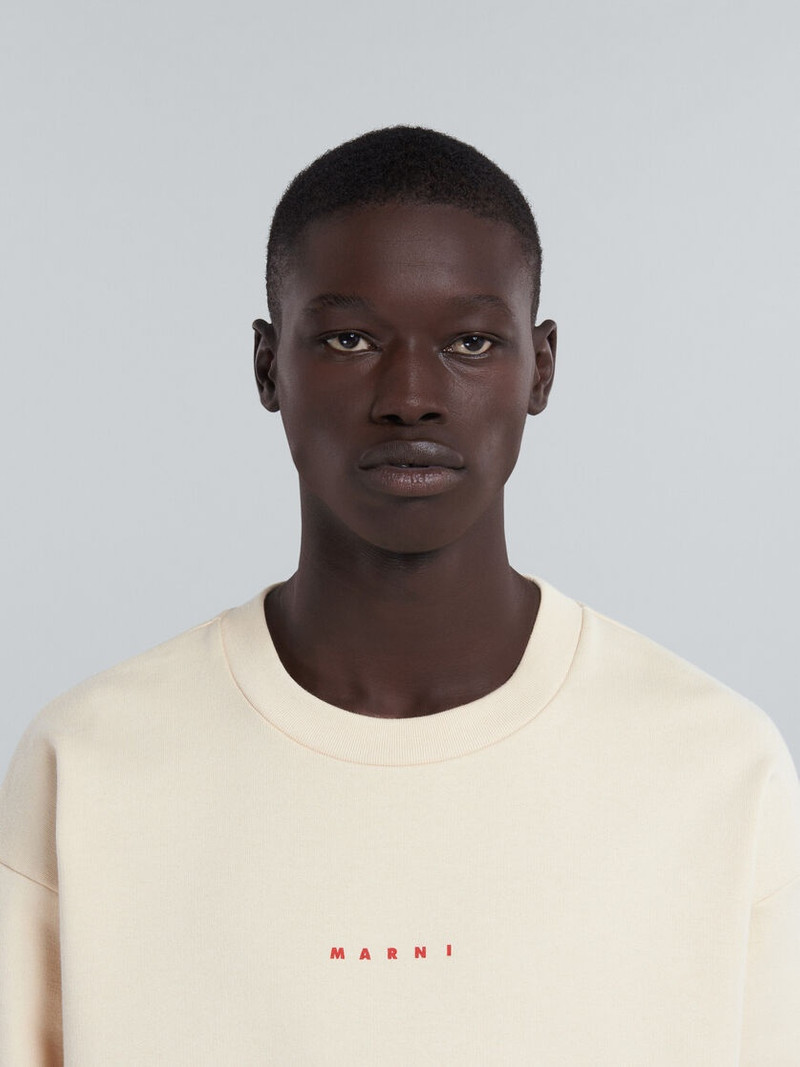 IVORY SWEATSHIRT WITH LOGO 4