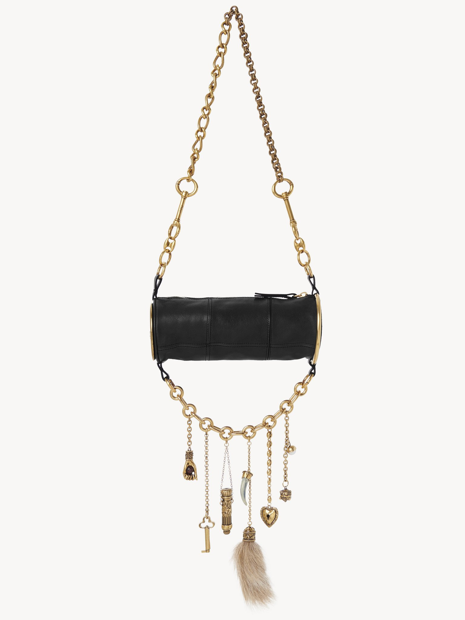 CHÂTEAU TREASURES SHOULDER BAG IN GRAINED LEATHER - 1