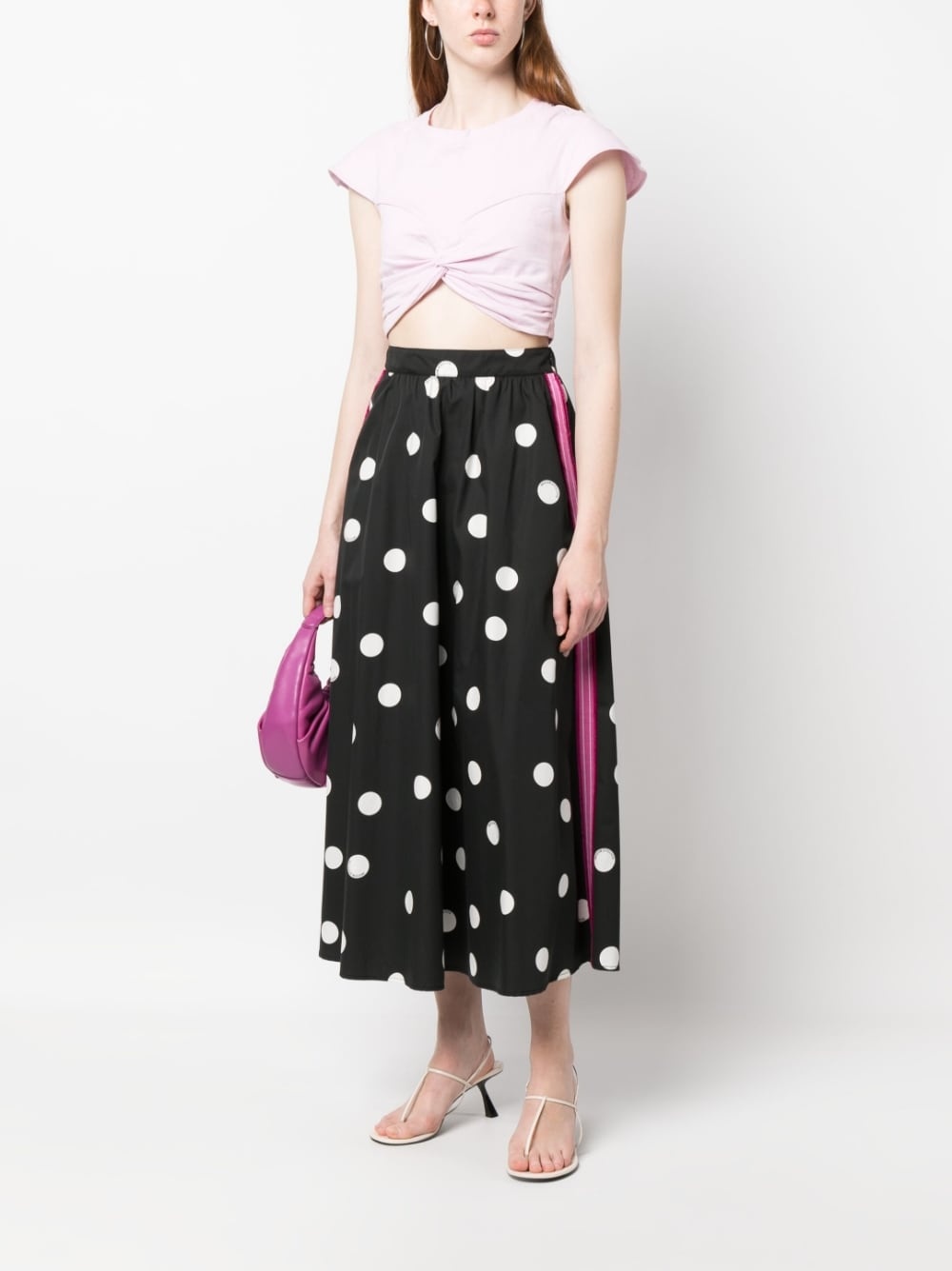 polka-dot A-line skirt - 2