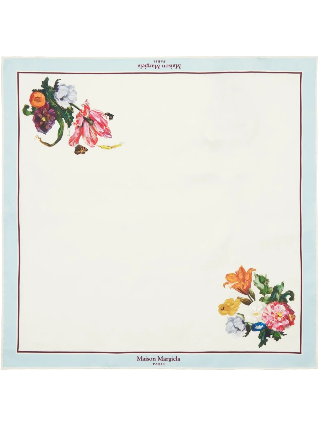 White Silk Scarf - 1