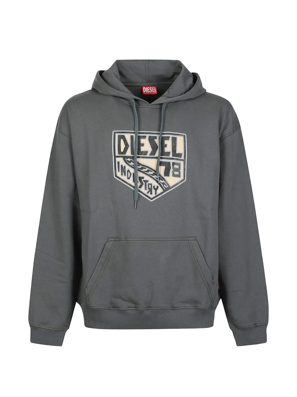 logo-print drawstring hoodie - 1