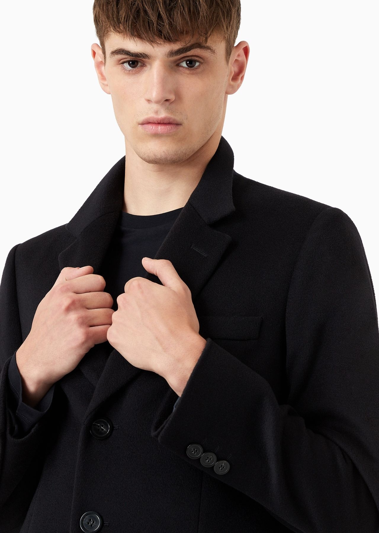 Coat with lapels in beaver cashmere - 6