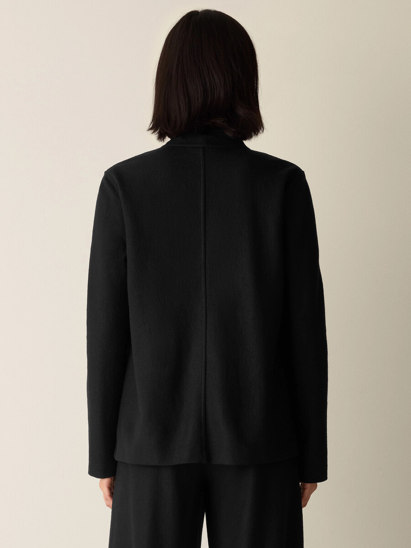 Felted Wool Jersey High Collar Jacket 4