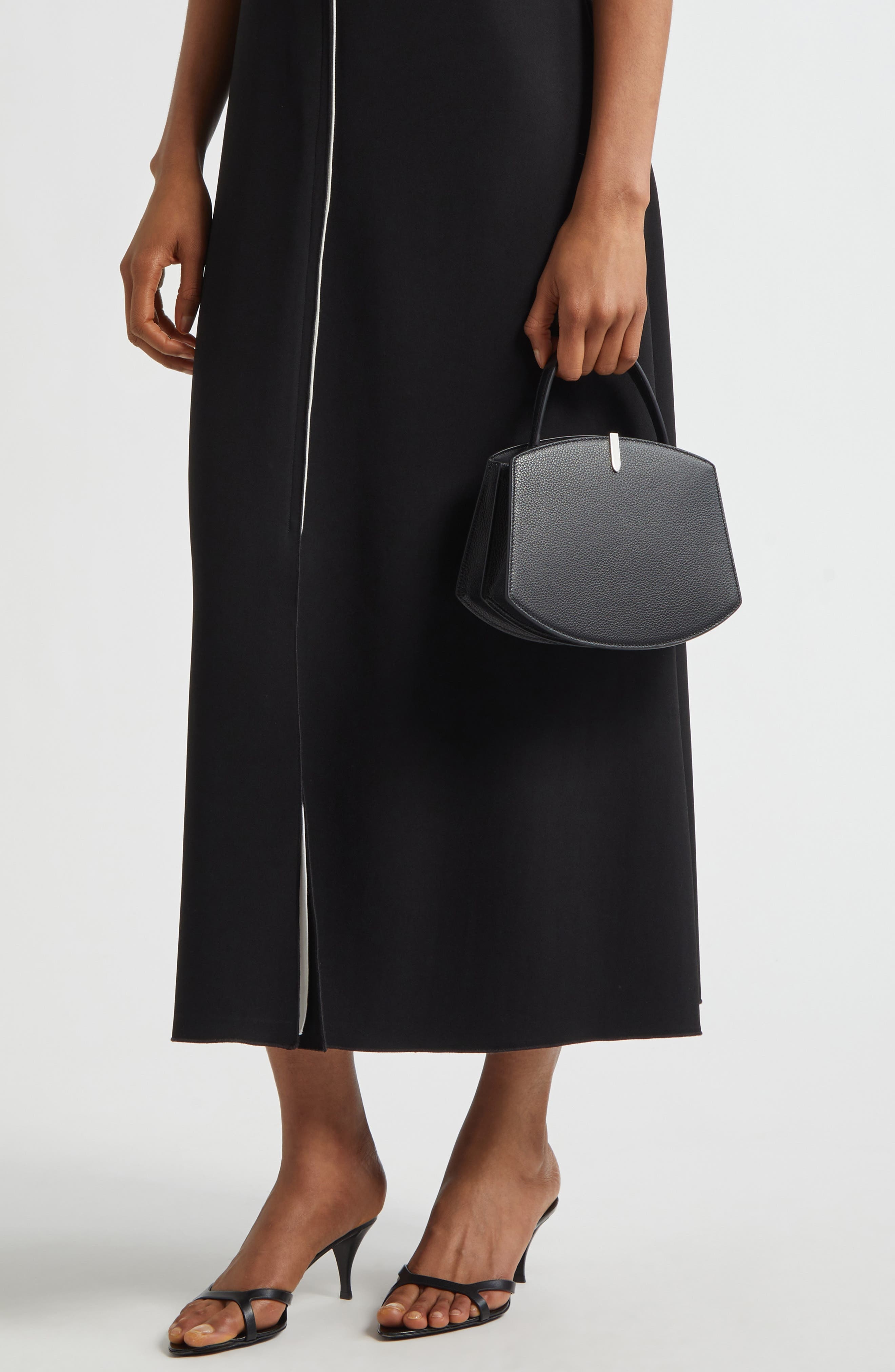SAVETTE Florence 20 Leather Top Handle Bag in Black at Nordstrom - 2