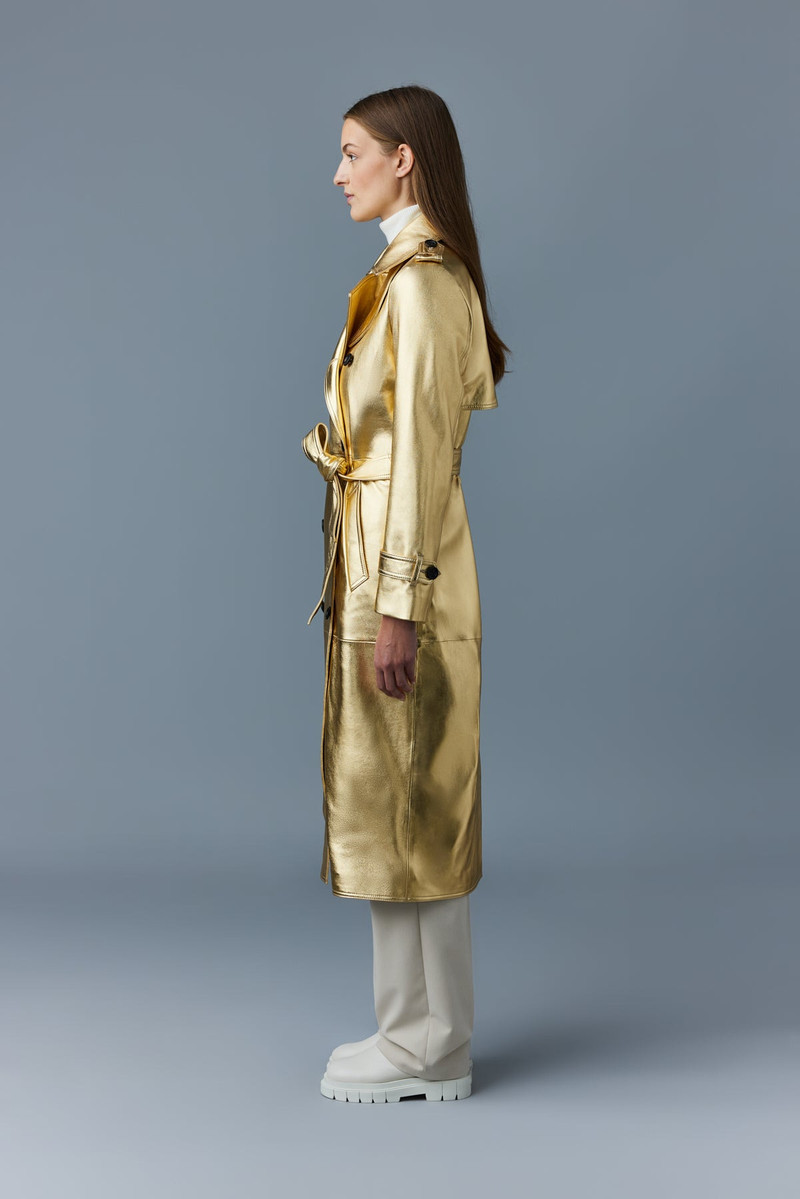 GAEL (R) leather trench coat with belt 4