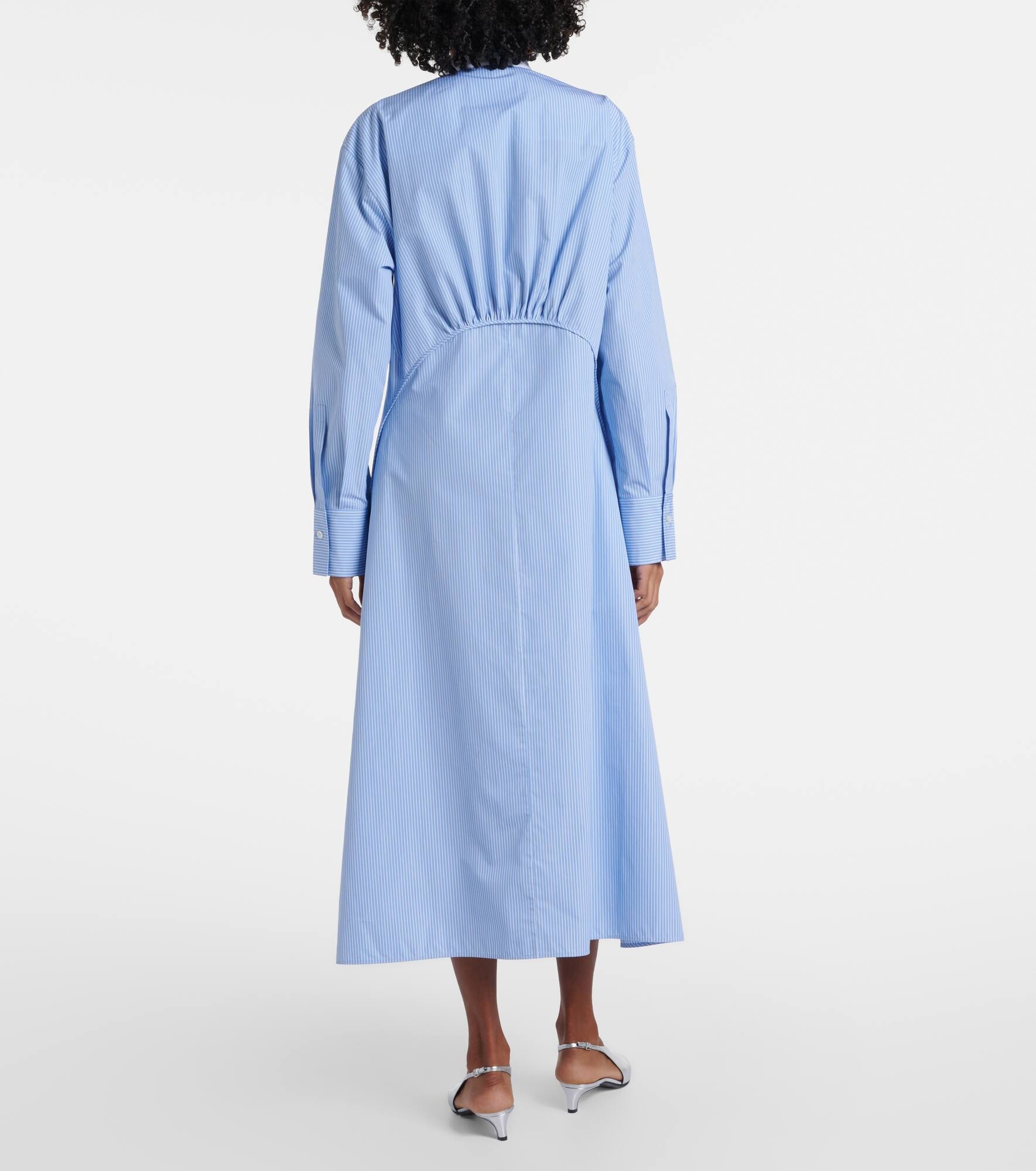 Pinstripe cotton shirt dress - 3