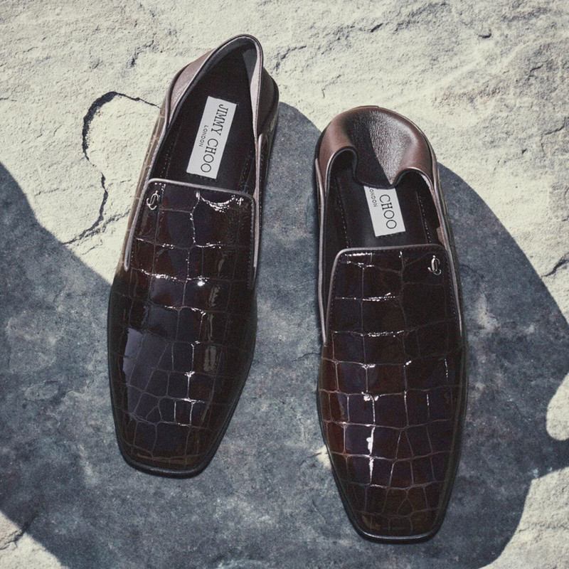 Eliot Slipper Sambuco Croc-embossed Leather Slippers 7