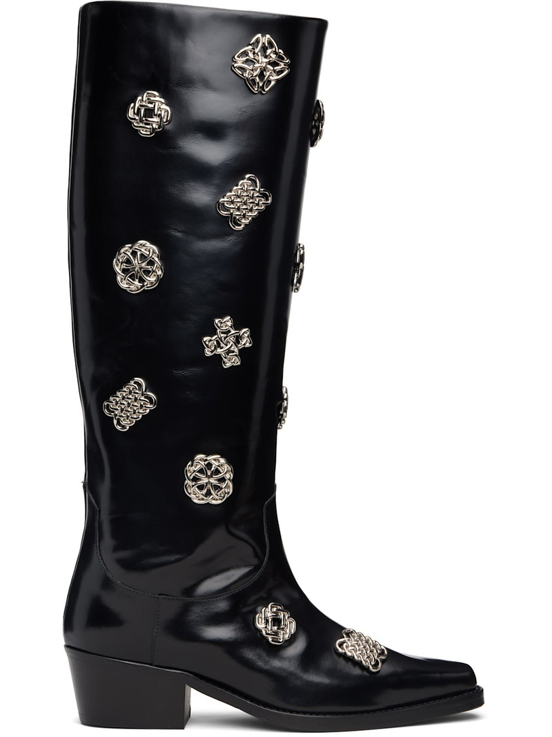 Black Polido Tall Boots 1