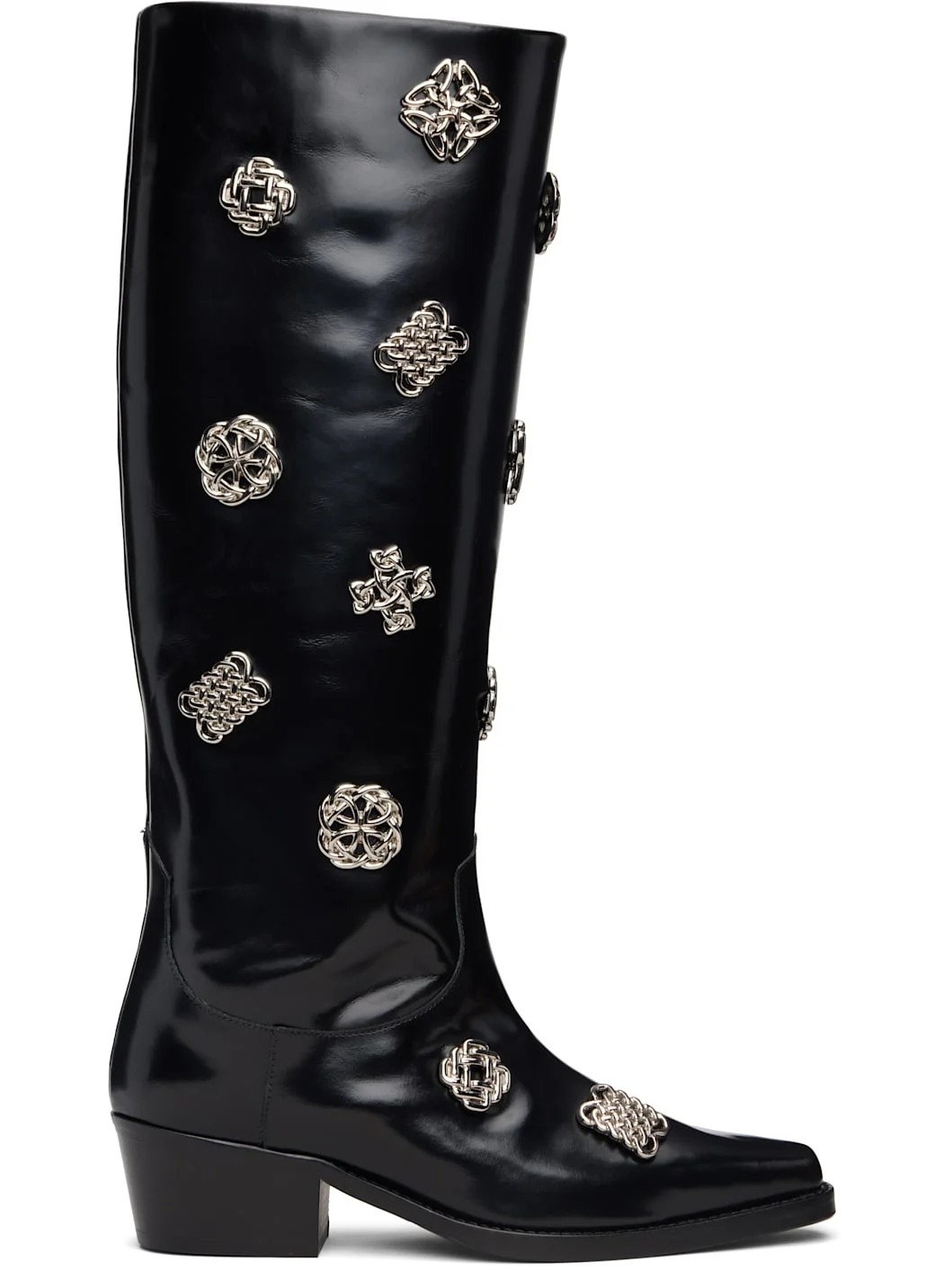 Black Polido Tall Boots - 1