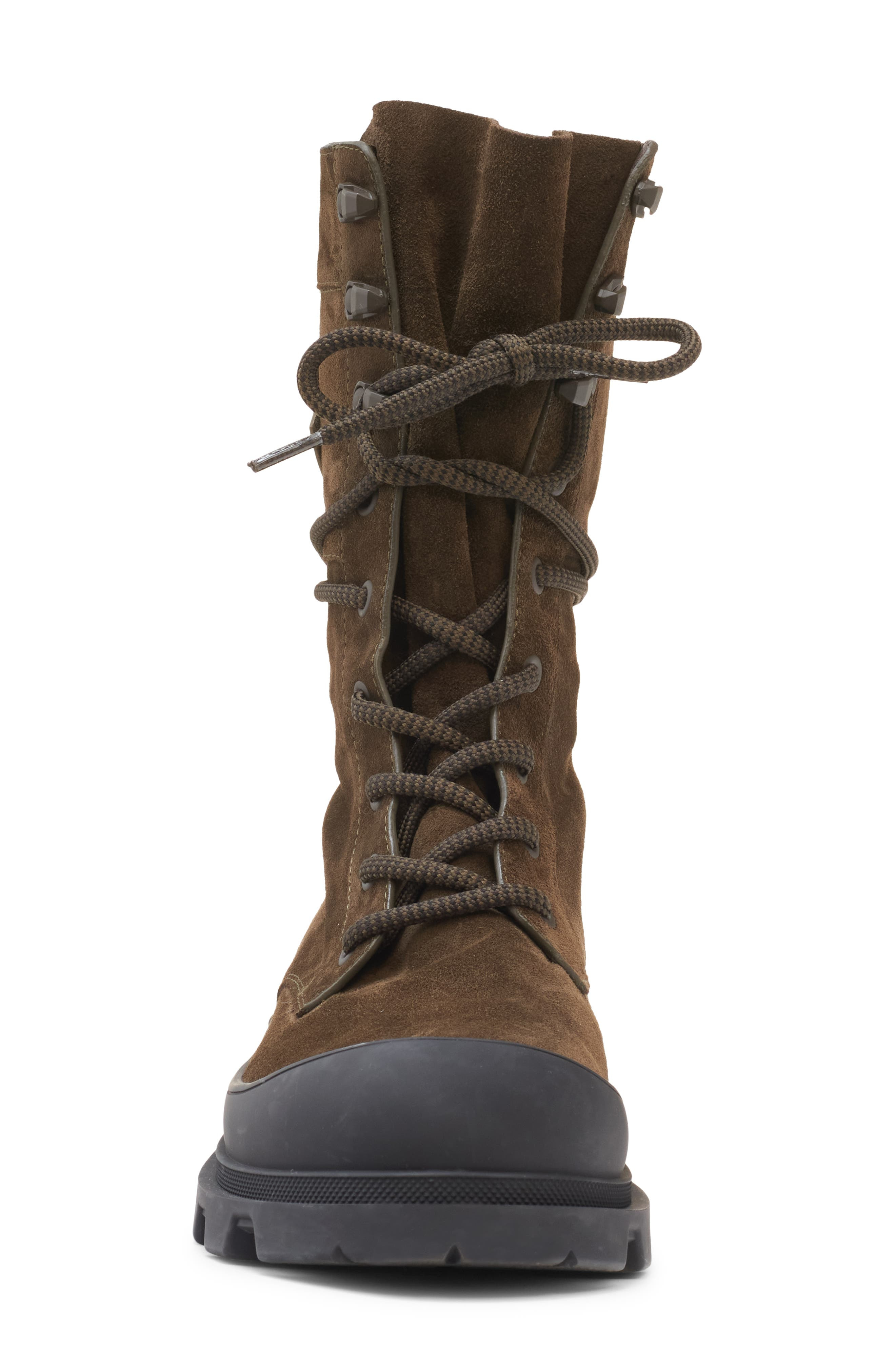 Moncler Vera Lace-Up Boot in Vintage Olive Green at Nordstrom - 4