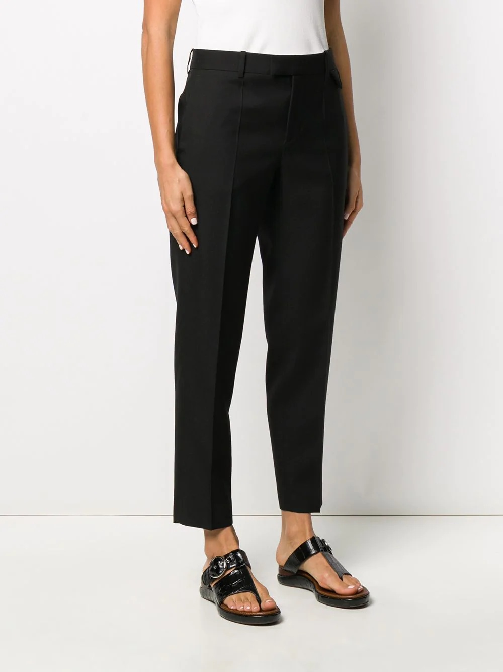 cropped straight-fit trousers - 3