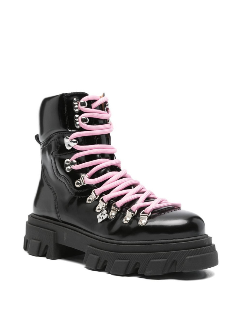GANNI chunky-sole combat boots outlook
