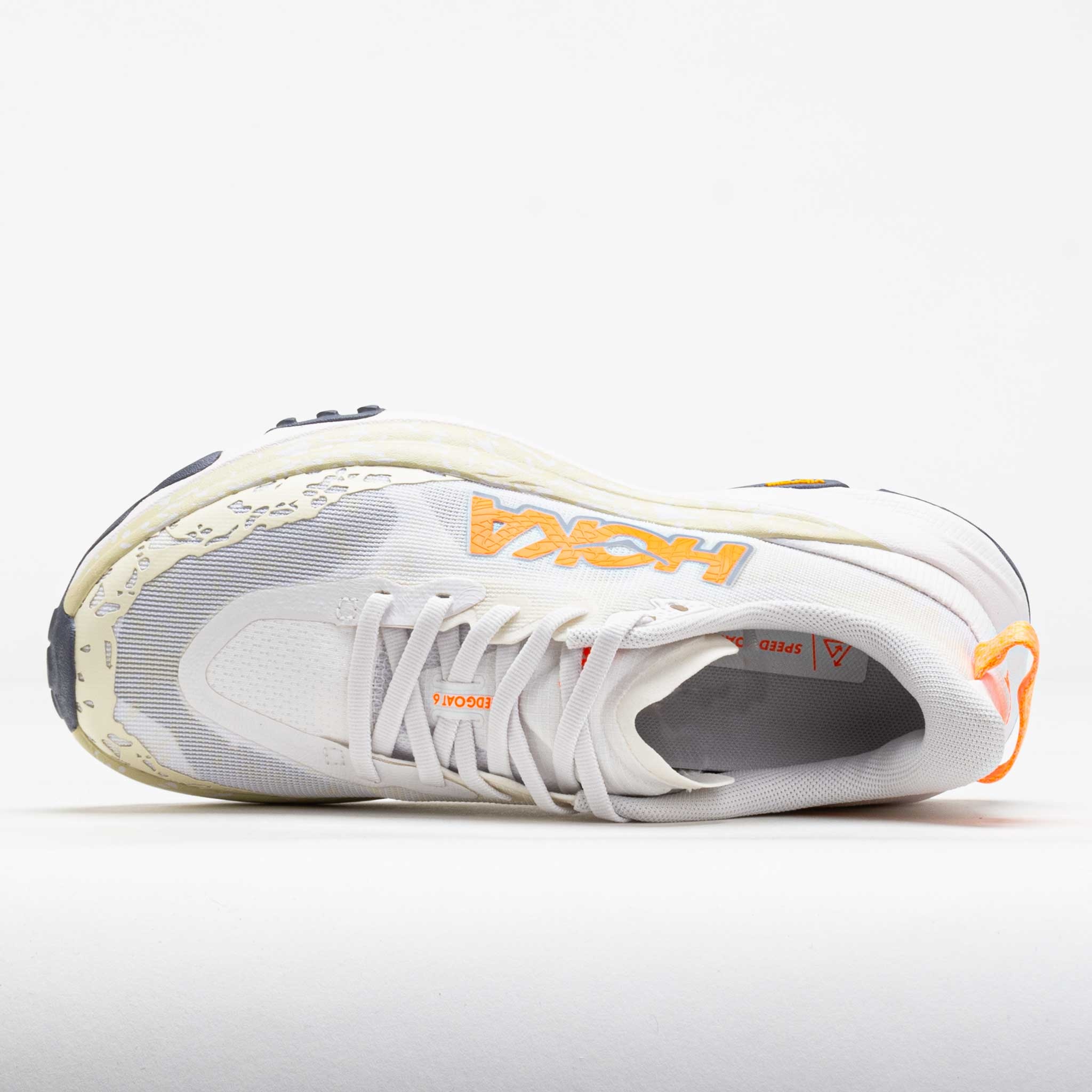 HOKA Speedgoat 6 Men's White/Neon Tangerine - 3
