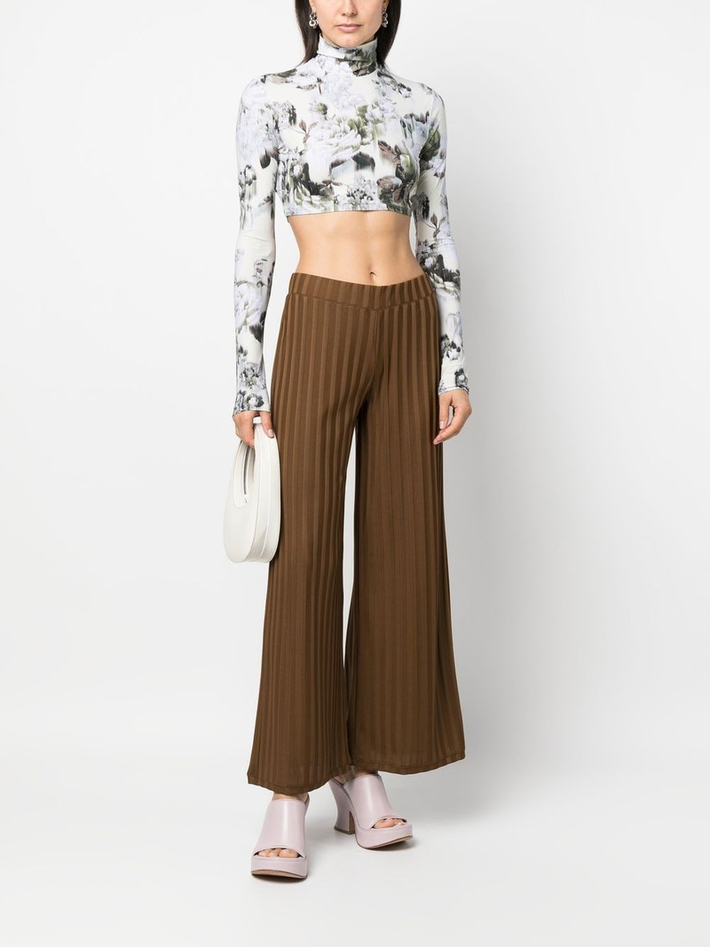 VIKTOR & ROLF ribbed-knit wide-leg trousers outlook