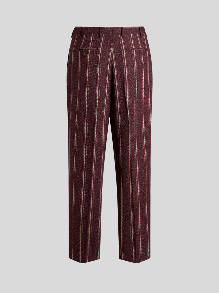 STRIPED TROUSERS WITH BELT - 6