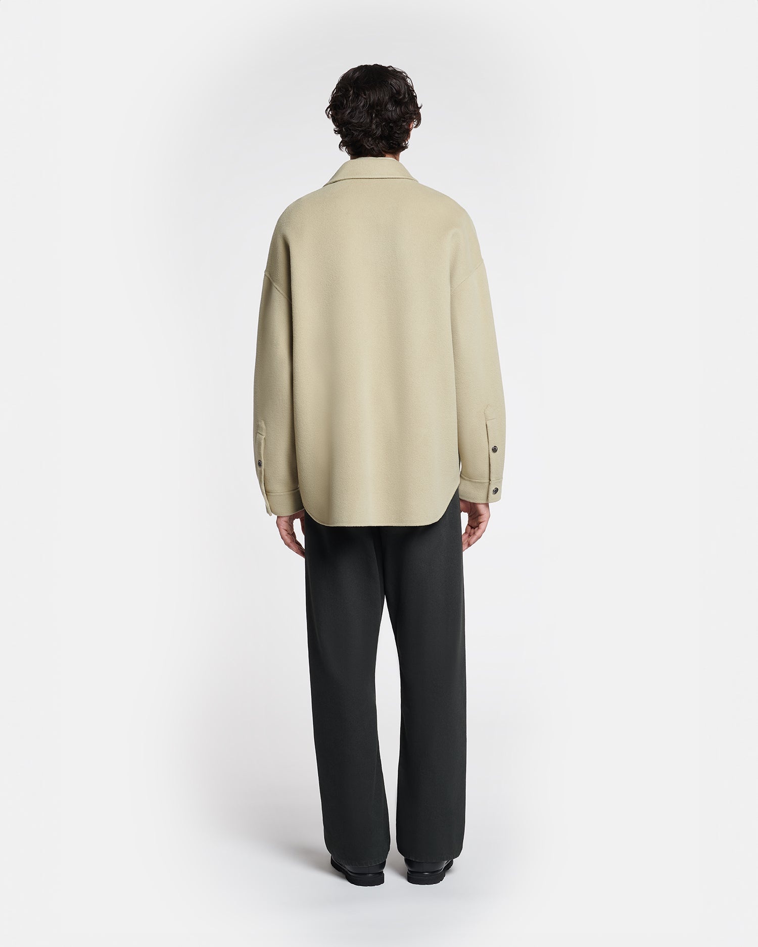 Double Wool And Silk Blend Overshirt - 5