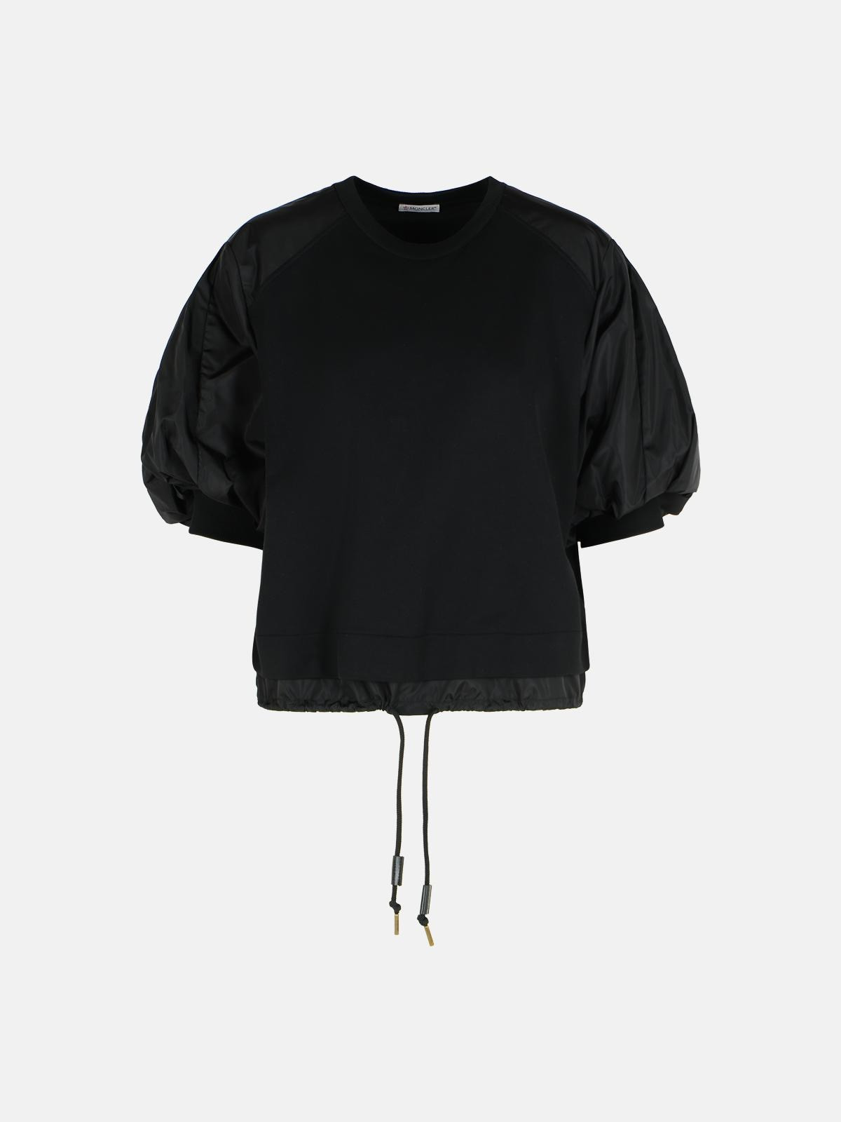 'OVER' BLACK COTTON T-SHIRT - 1