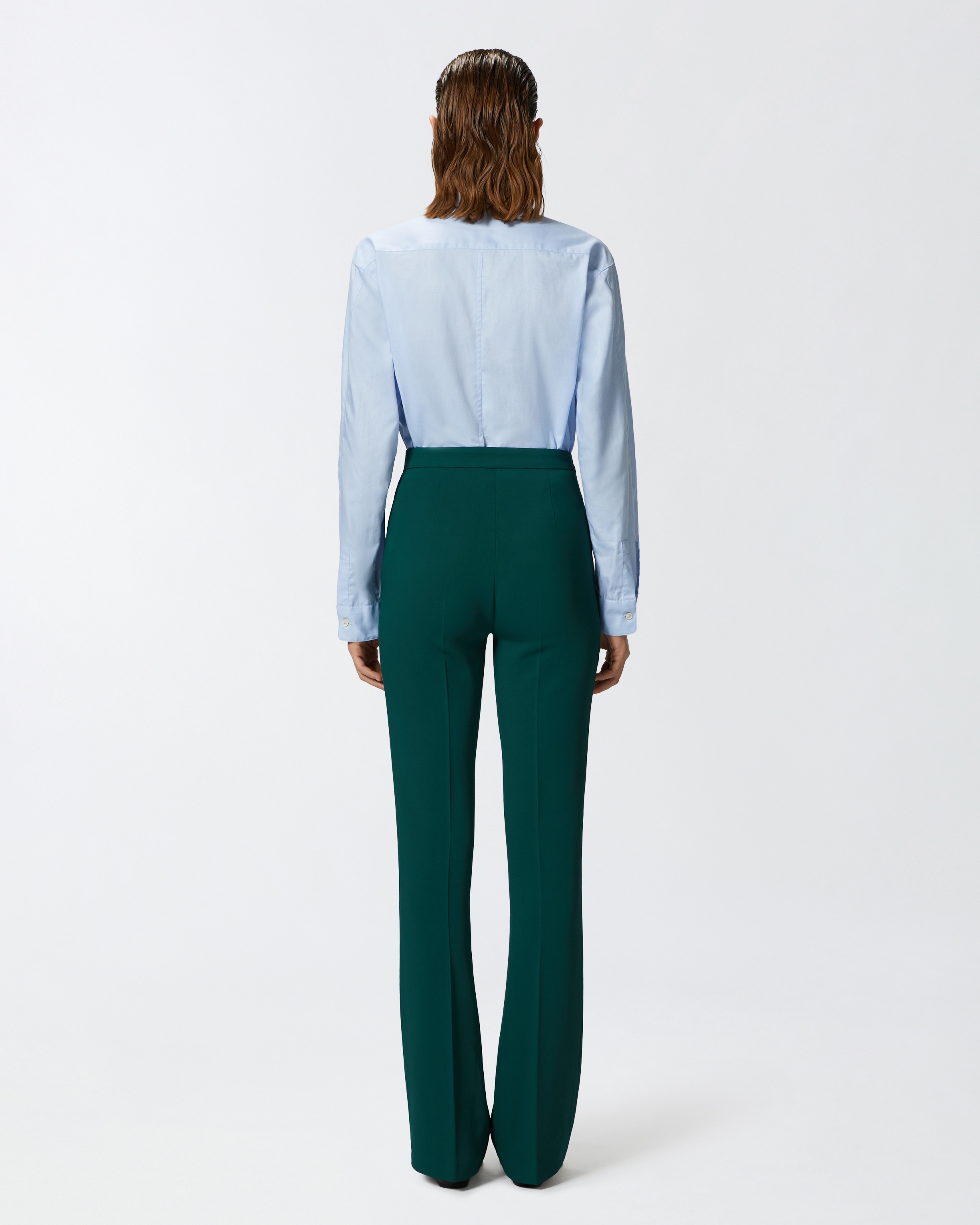 HIGH-WAIST TROUSERS IN TECHNICAL CADY - 4
