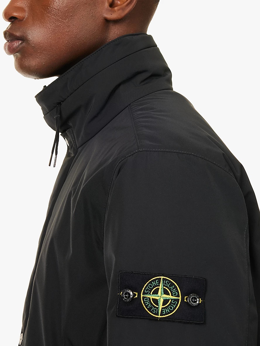 Brand-patch padded shell jacket - 5