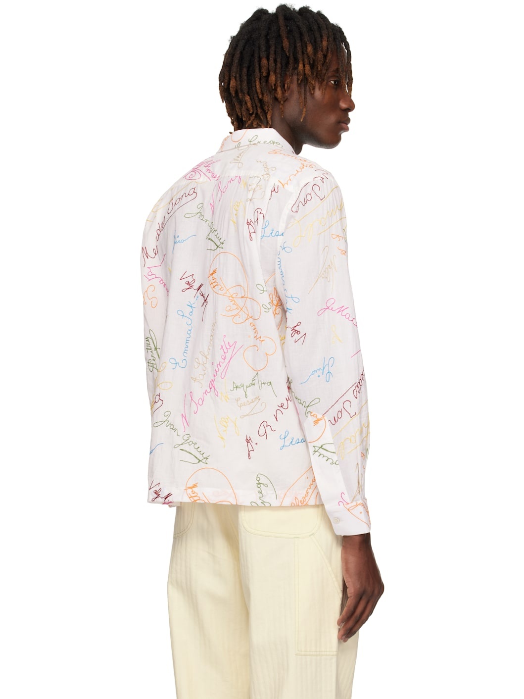 White Signature Scrawl Shirt - 3