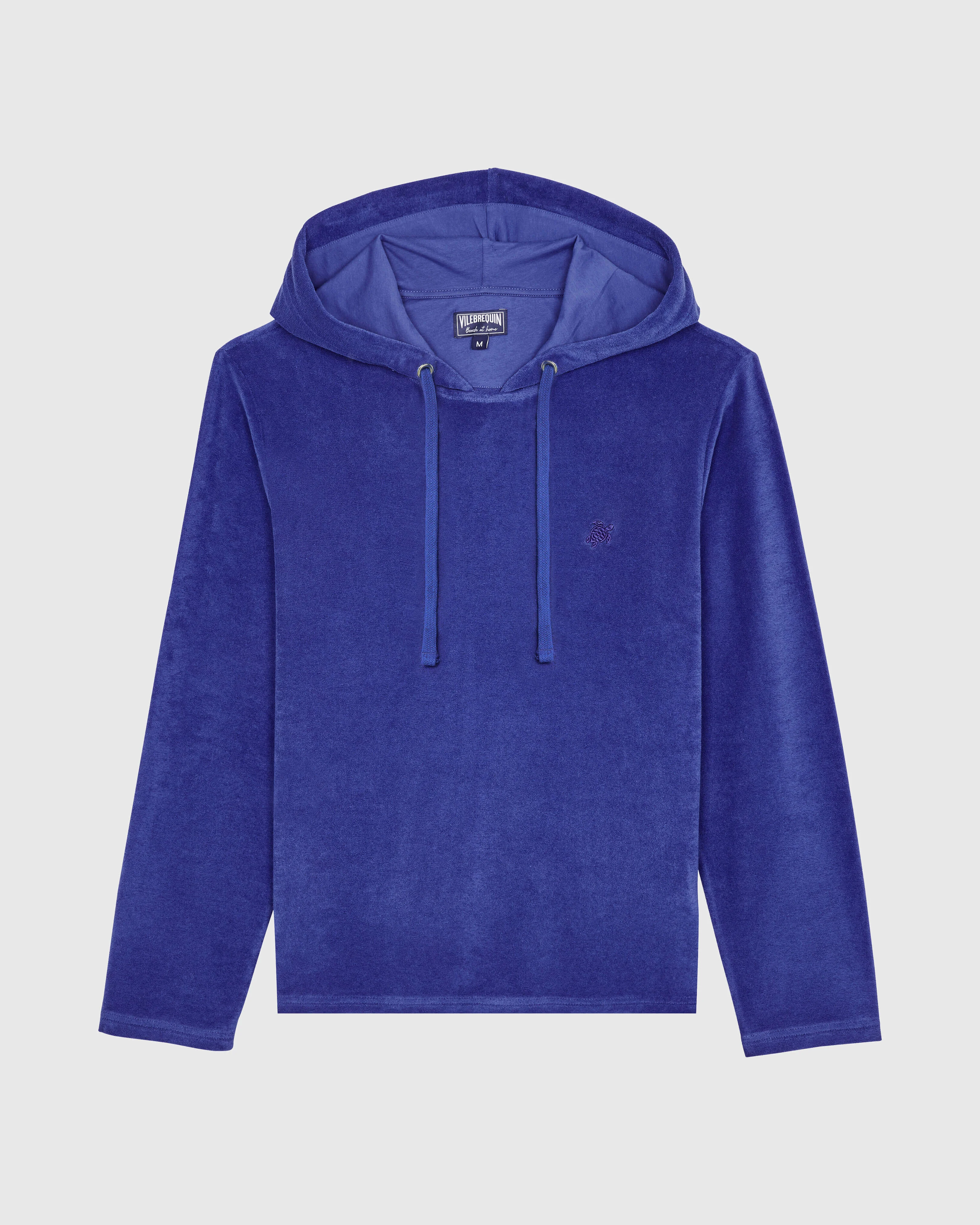 Men Terry Long-sleeves Hooded T-shirt - 1