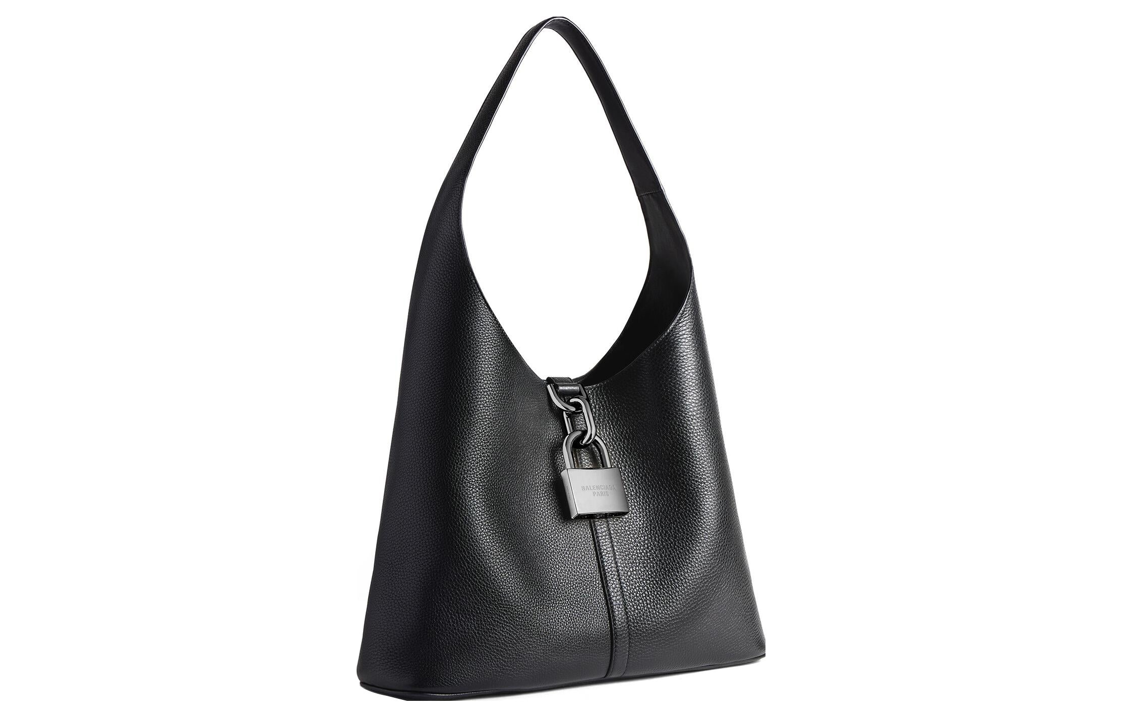 (WMNS) Balenciaga Locker Medium North-south Hobo Bag 'Black' 7716362AAWC1000 - 2