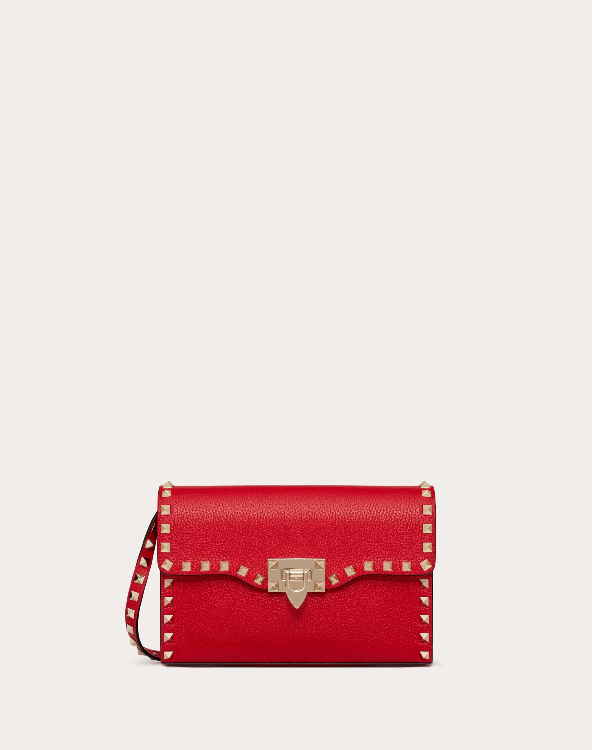 SMALL ROCKSTUD GRAINY CALFSKIN CROSSBODY BAG - 1